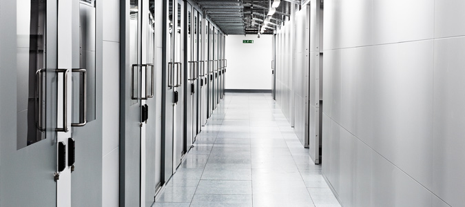 Colocation cabinets in server room