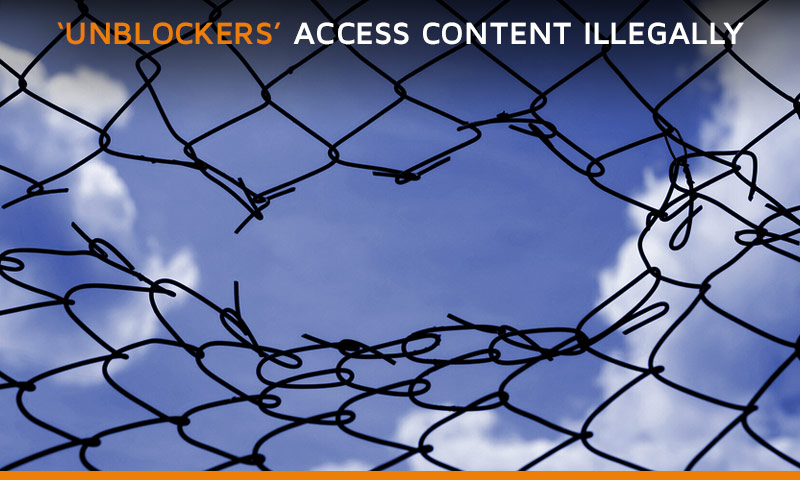 Unblockers access content illegally through proxy servers