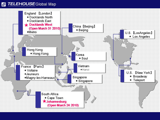 Telehouse Global Map